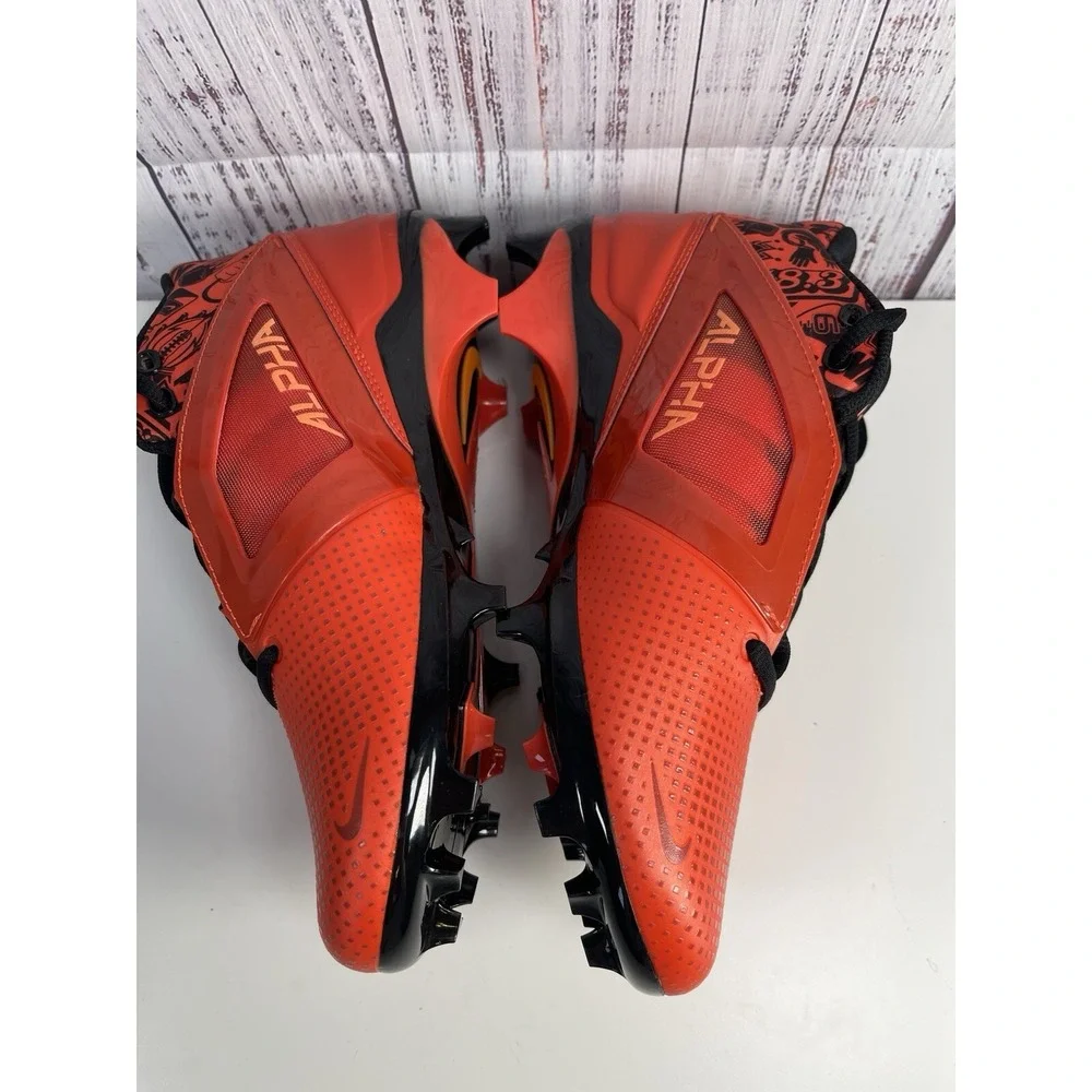 Nike Alpha Menace 4 Pro NRG Picante Football Cleats Orange FQ3984-600 Size 7.5
